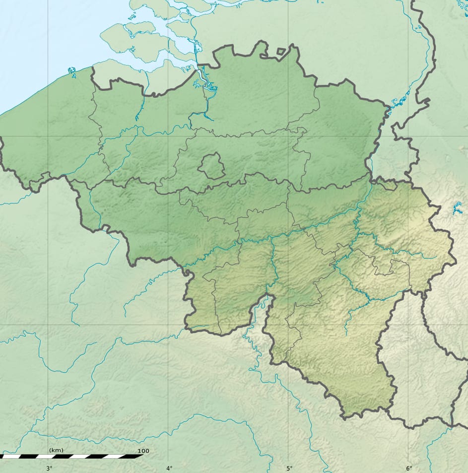 Reliëfkaart van België